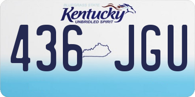 KY license plate 436JGU