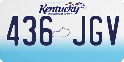 KY license plate 436JGV