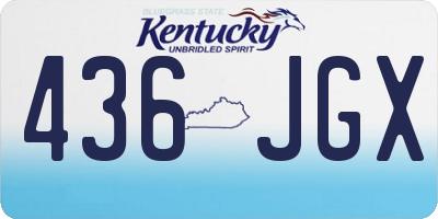 KY license plate 436JGX