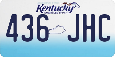 KY license plate 436JHC
