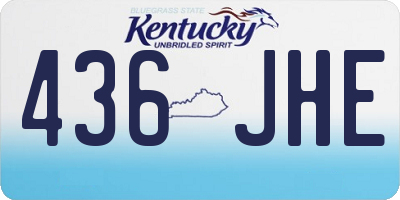 KY license plate 436JHE