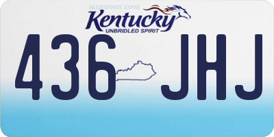 KY license plate 436JHJ