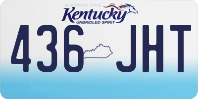 KY license plate 436JHT