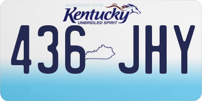 KY license plate 436JHY