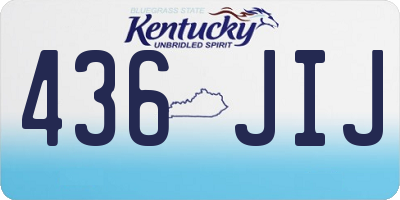 KY license plate 436JIJ