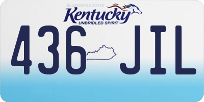 KY license plate 436JIL