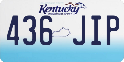 KY license plate 436JIP