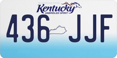 KY license plate 436JJF
