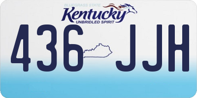 KY license plate 436JJH