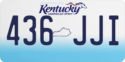KY license plate 436JJI