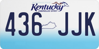 KY license plate 436JJK