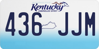 KY license plate 436JJM