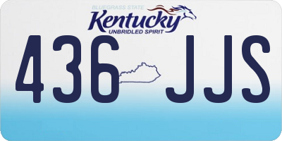 KY license plate 436JJS
