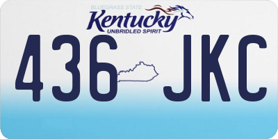 KY license plate 436JKC