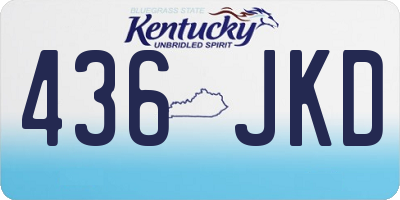 KY license plate 436JKD