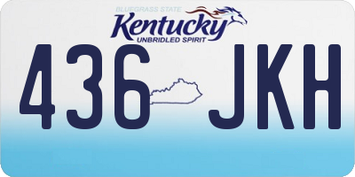 KY license plate 436JKH
