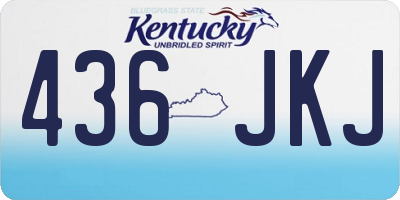 KY license plate 436JKJ
