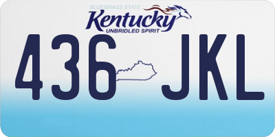 KY license plate 436JKL