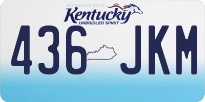 KY license plate 436JKM