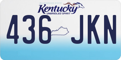 KY license plate 436JKN