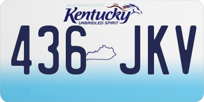 KY license plate 436JKV