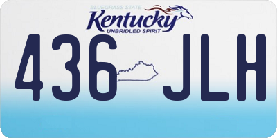 KY license plate 436JLH