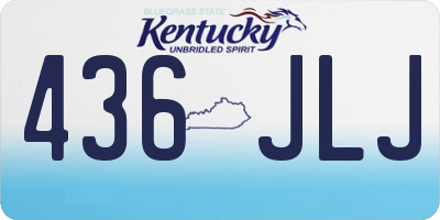KY license plate 436JLJ