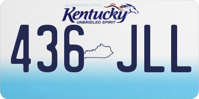 KY license plate 436JLL