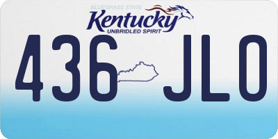 KY license plate 436JLO