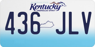 KY license plate 436JLV