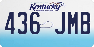 KY license plate 436JMB