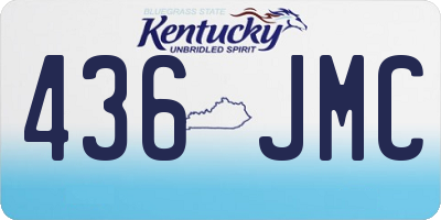 KY license plate 436JMC
