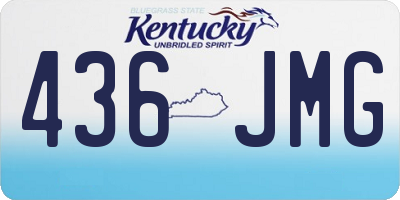 KY license plate 436JMG