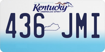 KY license plate 436JMI