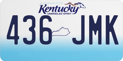 KY license plate 436JMK