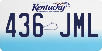 KY license plate 436JML