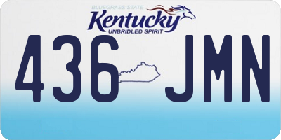 KY license plate 436JMN