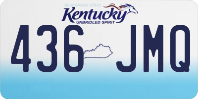 KY license plate 436JMQ
