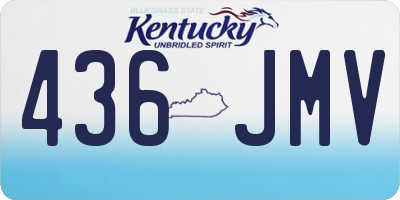 KY license plate 436JMV