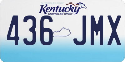 KY license plate 436JMX