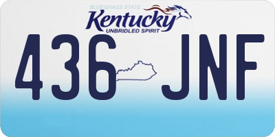 KY license plate 436JNF
