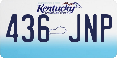 KY license plate 436JNP