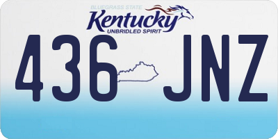 KY license plate 436JNZ