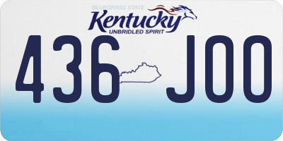 KY license plate 436JOO