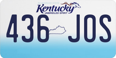 KY license plate 436JOS