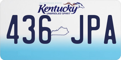 KY license plate 436JPA