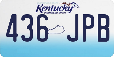 KY license plate 436JPB