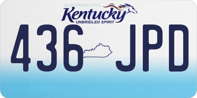 KY license plate 436JPD