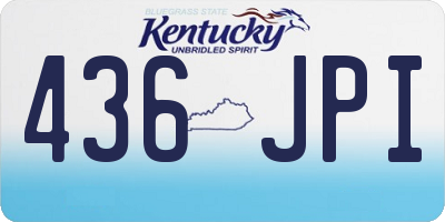 KY license plate 436JPI