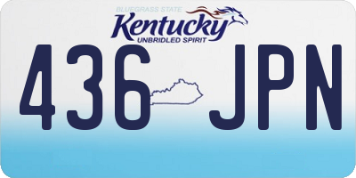 KY license plate 436JPN